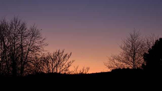 Doppelsichtbarkeit der Venus - Abendhimmel