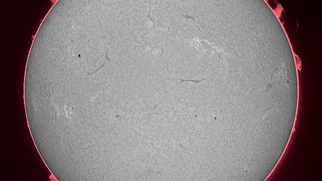 H-alpha-Sonne 27. April 2025 Übersicht 