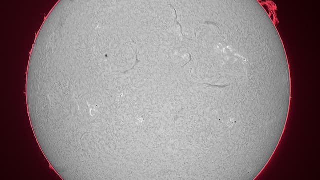 H-alpha-Sonne 8. April 2025 Übersicht 