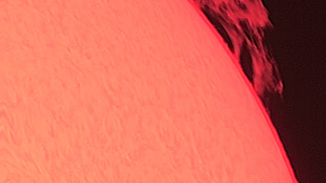 H-alpha-Sonne 28. April 2025 (Detail)