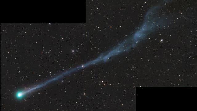 Sonnenwind stört Ionenschweif des Kometen Lemmon