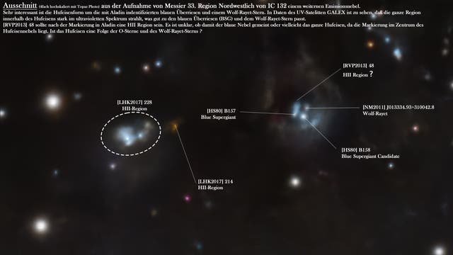 Bildauschnitt der Aufnahme von Messier 33