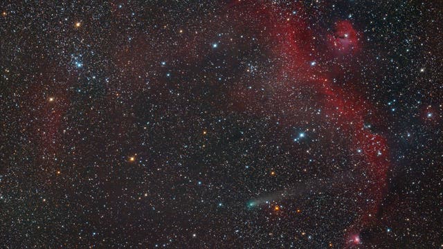 Komet 21P/Giacobini-Zinner beim Seagull-Nebel