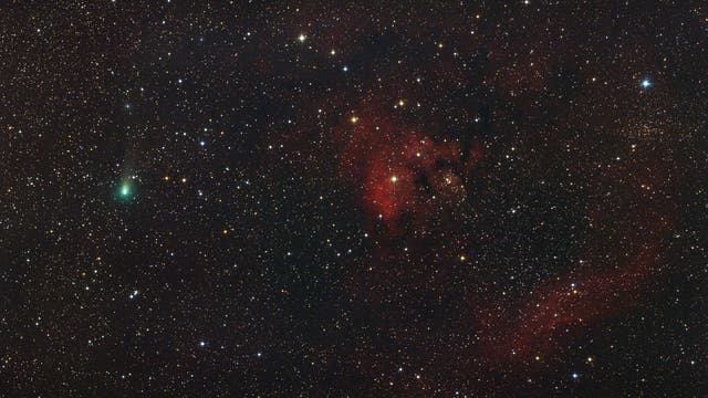 Comet 21P + S 171, NGC 7762 