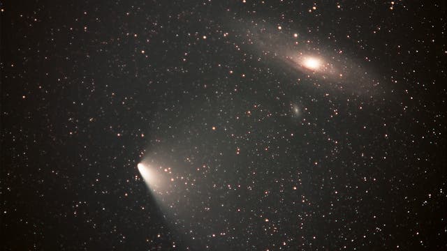 Komet PANSTARRS bei M 31