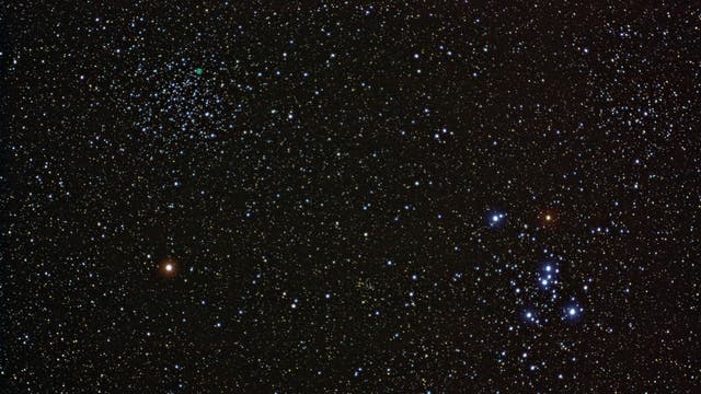 Bild 1  4 offene Sternhaufen und ein Planetarischer Nebel
