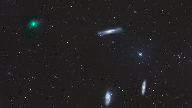 Komet 62P/Tsuchinshan beim Leo-Triplett