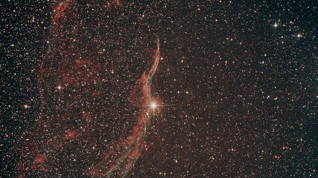 Zirrusnebel (Westteil) NGC 6960 im Sternbild Schwan (Cygnus)