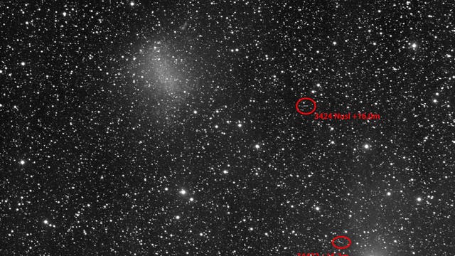 Zwei Kleinplaneten bei NGC 6822