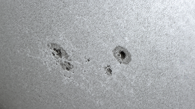 Sonnenflecken der aktiven Region AR 12672 am 22. August 2017