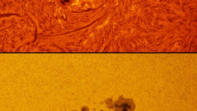 AR 13961 in H-alpha and white light