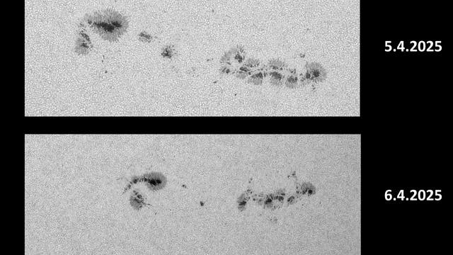 Die Entwicklung des Sonnenflecks AR 4048