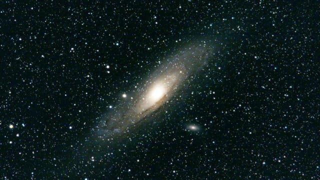 Andromedagalaxie über der Lüneburger Heide