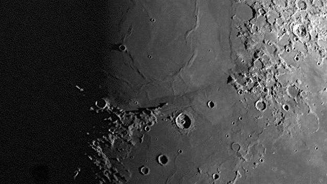 Der Mond am 29. Juli 2017, von Hercules und Atlas über Posidonius und Plinius zu Arago und Torricelli