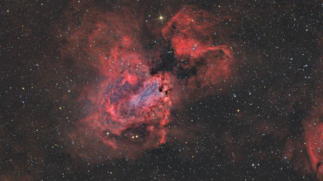 Omeganebel / Messier 17 in H-Alpha-OIII-RGB