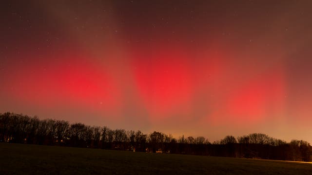 Starke Aurora über Sachsen