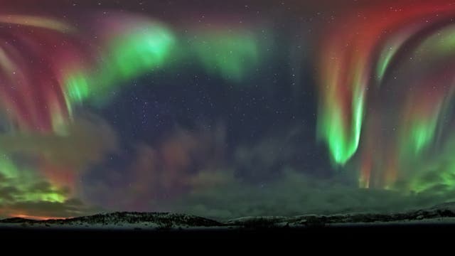 Aurora Borealis 180°-Panorama