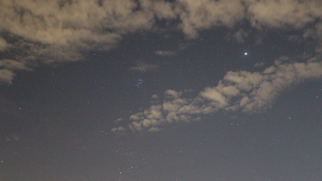Perseiden-Meteor im Sternbild Stier