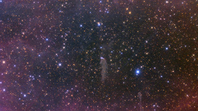 Kometare Globale CG 1 und Umgebung im Sternbild Achterdeck
