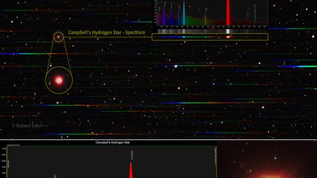 Campbells Wasserstoffstern - Spektrum