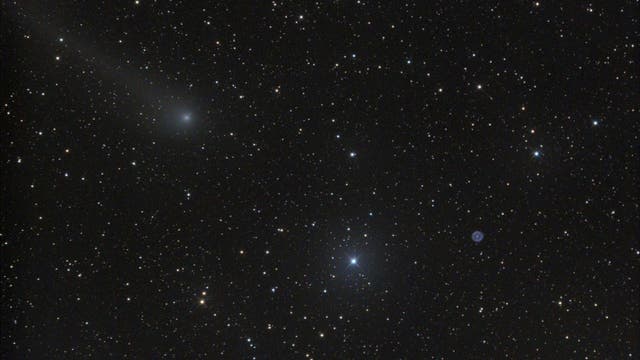Komet Catalina (C/2013 US10) mit NGC 1501 am 24. Februar 2016
