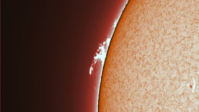 Sonnenprotuberanz am 11. Mai 2021 Westrand