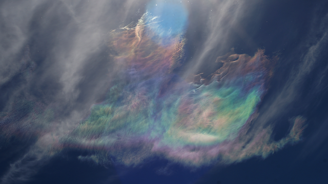 Extrem feines Wolken - Farben - Spiel