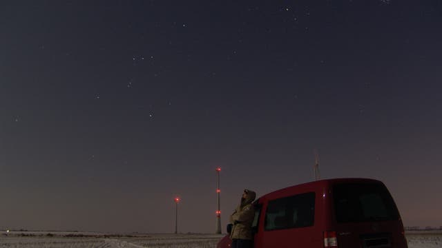 Orion, Hyaden und Plejaden am 24. März 2013