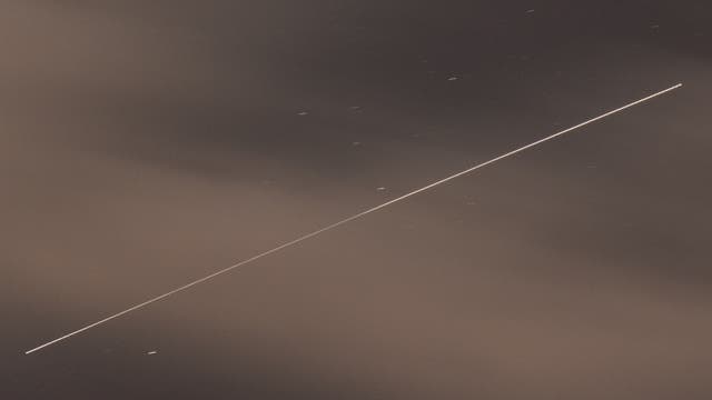 ISS hinter Wolken