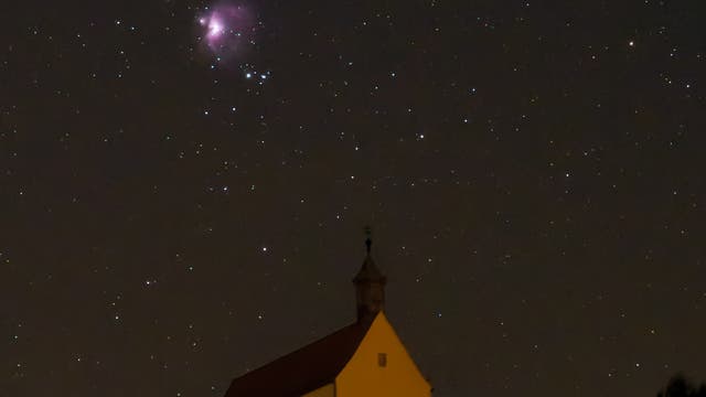 Wurmlinger Kapelle mit Messier 42