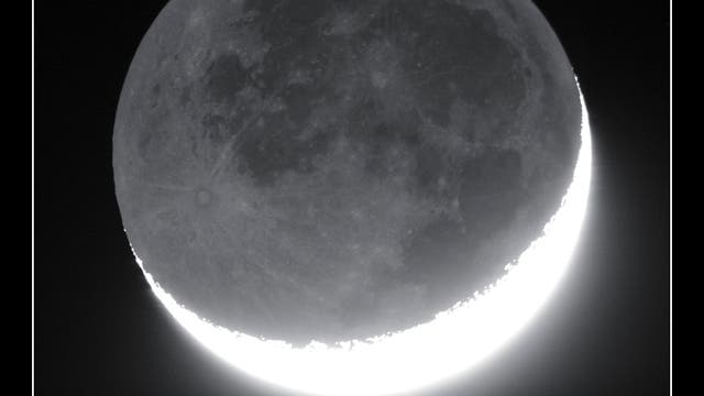 Mond im Erdschein (aschgraues Mondlicht)