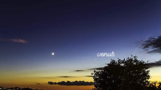 Moon 12 percent – Venus  conjunction 