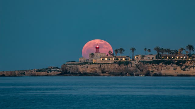 Full moon and the lighthouse