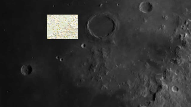 Größenvergleich: Rhein-Main-Gebiet - Mond
