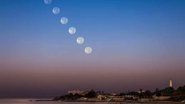 A moonset sequence (and a Venus Belt)