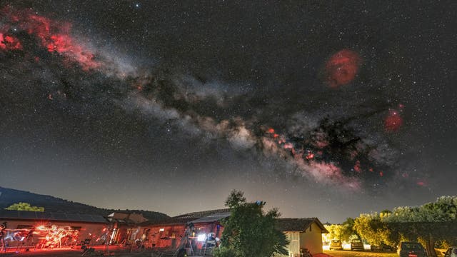 The milky way above the star party