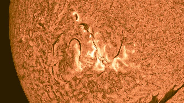 H-Alpha-Sonne 1. Juni 2024 (Ausschnitt)