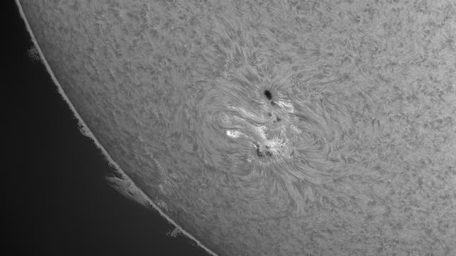 H-alpha-Sonne am 5. März 2011, Teil 2