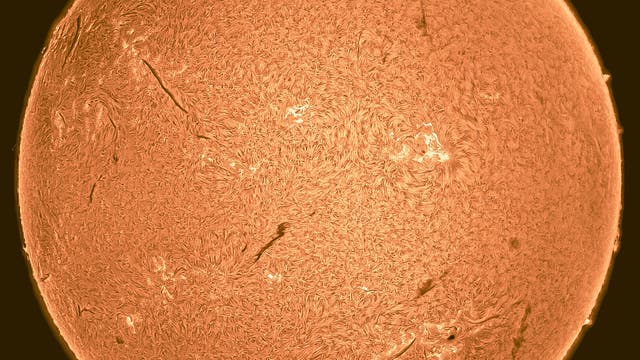 H-Alpha-Sonne am 11. August 2023