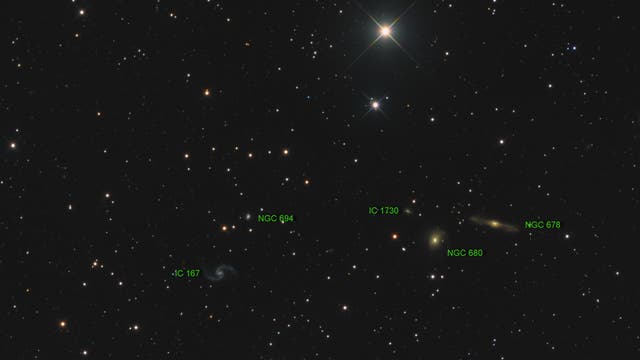 Arp 31 (IC 167) Objekte