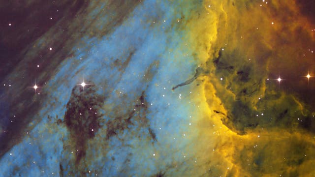  IC 5070, der Pelikannebel im Narrowband im Sternbild Schwan 