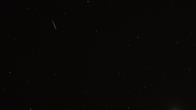 Ein seltener Anblick: ein "geschraubter" Meteor.