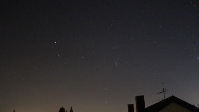 Meteor im Sternbild Zwillinge