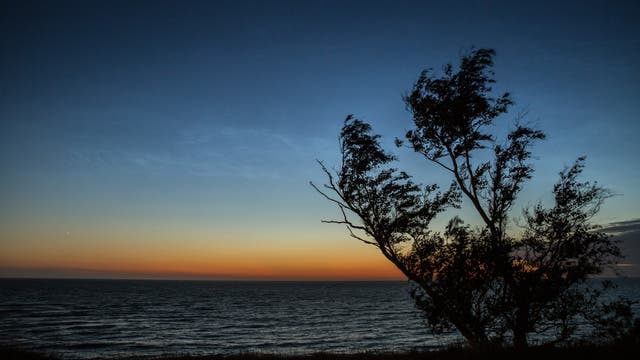Leuchtende Nachtwolken und Venus auf Rügen