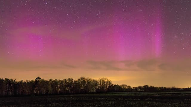 Polarlichter über Sachsen