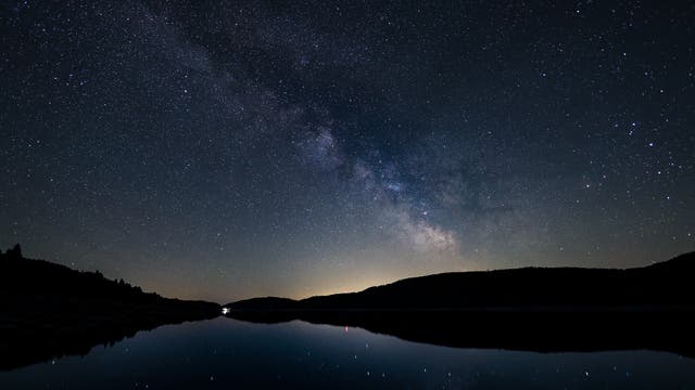 Milchstraße über dem Schluchsee (Schwarzwald)