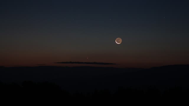 Mond und Merkur