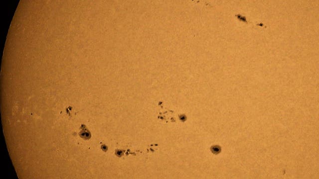 Giant Sunspots sequence spectacular Sicily-Italy Ragusa