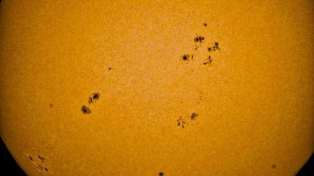 Giant Sunspots sequence spectacular Sicily-Italy Ragusa