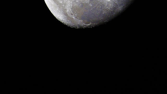 The International Space Station near the Moon, Italy, Sicily. Ragusa 